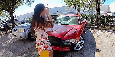 And Lilly Hall In Roadside - Latina Fucks Her Car Mechanics Dick For A Favor