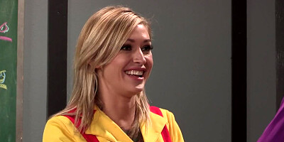 A sexy Asian chick with a nice rack is getting fucked on the bed