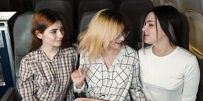 Passionate hottie Lia Violet and her girlfriend fuck with a shared dick