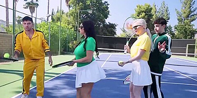 Kenzie Taylor - Friendly Tennis Match Turns Into A Stepson Swap With Milfs And Mon