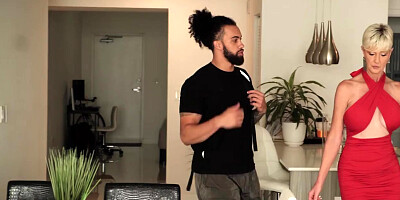 60-year-old, big-titted Foxxxy fucks her son's best friend