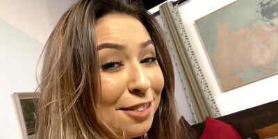 Brunette Babe And Melissa Moore In Cum Covered After An Intense Handjob