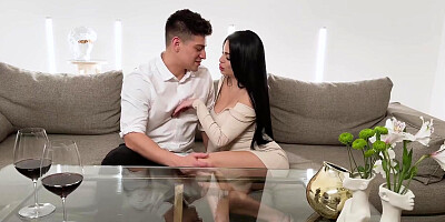 Horny dark haired Sapphire Astrea wails as Jason Carrera's gigantic shaft fills her tight bootie in this amazing porno.