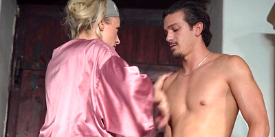 MOMMY4K. Mommy was having fun with a sausage, and then with young cock