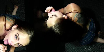 ...Gloryhole Secrets: Sultry Brunette Sucks and Swallows...