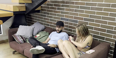 I SEDUCE A FRIEND OF MY STEPFATHER AND HE FUCKS ME IN THE LIVING ROOM