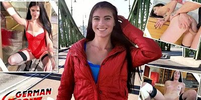 Skinny Tall Teen Lana Lenani with Long Legs and Hair at Casting Fuck