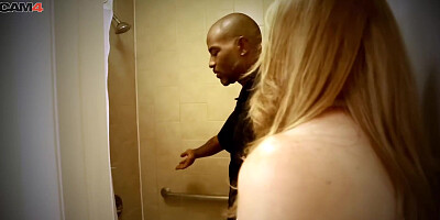 A perky titted MILF is rammed full of black cock