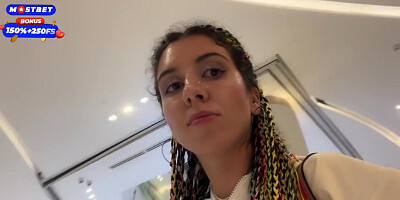 Katty West In Blowjob In Public Toilet At A Shopping Mall - Public Cumwalk