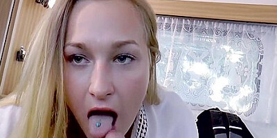 Hot German Blonde Takes A Ride On Huge Dick