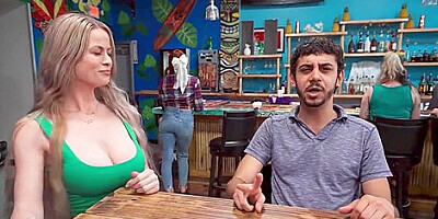 Angel Wave And Berry Mckockiner In Sports Bar Fucking With Big Titted Whore