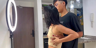I Help My Little Stepsister with Her Social Networks. I End Up Cumming in Her...