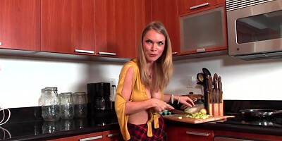 Ivana Takes Porno Cock In The Kitchen For The First Time