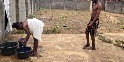 Nasty Bitch Almost Get Caught Cheating On Her Husband With Her Neighbour