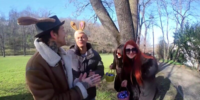 Begs For Double Dicks In Egg Hunt Pussy Pounding! - Matt Bird, Mia Trejsi And Katy Rose