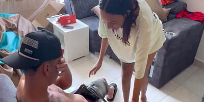 While I'm Playing On My Phone, My Horny Indian Stepsister Turns Me On With Her Breast Milk To Fuck