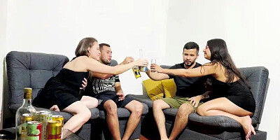 Real Student Orgy, Two Latina Girls