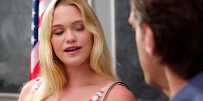Blonde teen student cant get enough of her teachers big cock