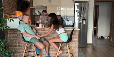 Cheating Slut Gives Blowjob and Cum to Her Cuckold Boyfriends Best Friend wh...