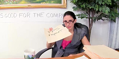 Strokies Boss babe Nikki Daniels jerks cock