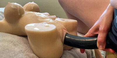 Tantaly Dolls - Sexy Babe with Bbc Strapon Fucks Sex Dolls in all Holes Use C