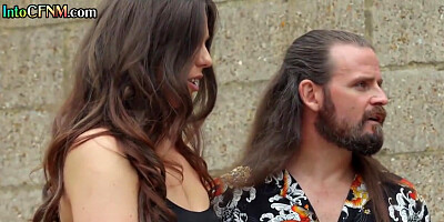 Cockhungry CFNM babes giving blowjob