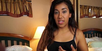Man uses fingers to show Latina stepdaughter how to masturbate