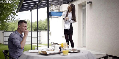 Delightful Nikky Thorne at public action