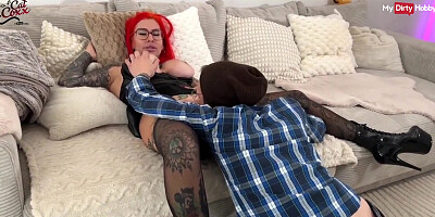 Cat Coxx - German Big Tit Milf Seduces Friends Stepson & Lets Him Fuck Her Hard