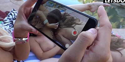 Sexy Step Mom Seduced Into Dirty Threeway by Her Step Daughters - SCAM ANGELS