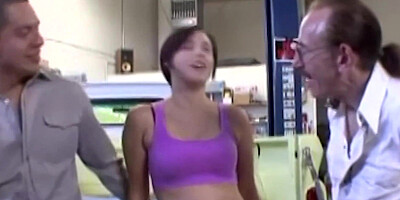 Brook Lee Adams rode from behind as she deepthroat another man sausage