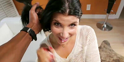 BangbrosPassword.com - Sexy Romi Rain devours a massive cock in her mouth