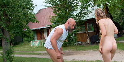 Outdoors fucking with Andrea and her boyfriend Neeo