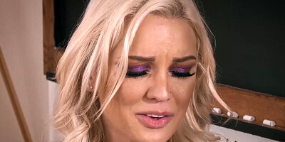 MILF Kenzie Taylor with massive boobs stuffed in her office