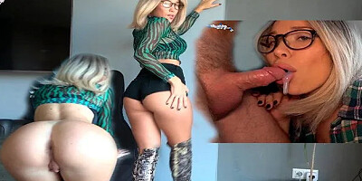 In Denim Shorts and High Leather Boots. I Fucked Her in the Throat and Pussy.