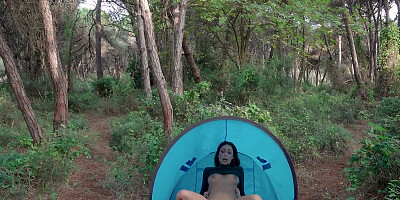 Boy assfucks girlfriend and it's the best moment of camping