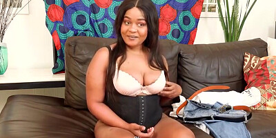 All In And Big T - Curvy Ebony Cum Slut Sloppy Sucks Casting Agents Big White Cock