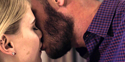 ...Hannah Hays rewards her bearded lover with a hot blowjob before fucking...