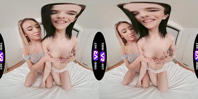 TMWVRNet - Glamour in lingerie gentle posing in a shop