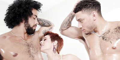 Gorgeous double vaginal sex with a redhead Sidra Sage