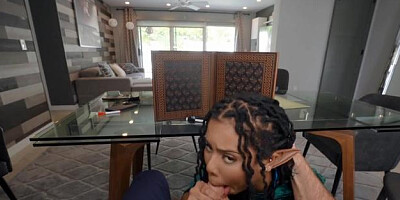 SneakySex: Couple Kira Noir cum in pussy in the kitchen