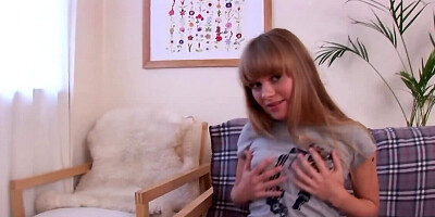 Foxy girl spreads wide open &amp, drills butthole with a sex toy