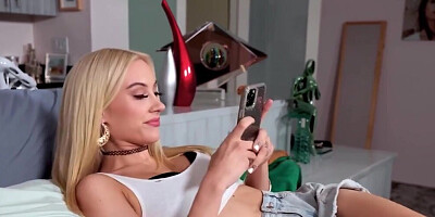 Two blonde girls surrender themselves for their stepfather