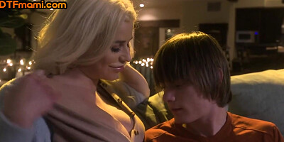 Bigtitted MILF drilled by her stepson