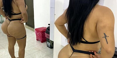 Me dijo que le gustaba el aceite en el CULO a esta ESPOSA y se la follaron