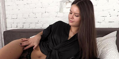 Nubiles: European girl Barretta in her lingerie masturbation