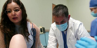 ADULT TIME - BIRTH: Pregnant Casey Calvert Water Breaks Catching Her BF Fucking Leana Lovings!