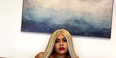 He fucked a blonde model with big tits and gave her a creampie