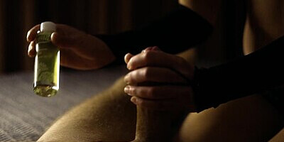 Cock Worship makes him Explode on Himself (Oiled Handjob)