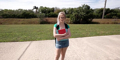 Annie Archer - Nerdy Blonde Takes Big Dick